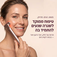 ארבע הטכנולוגיות של RIVORA ONE — אור אדום, חימום עדין, זרם גלווני ועיסוי